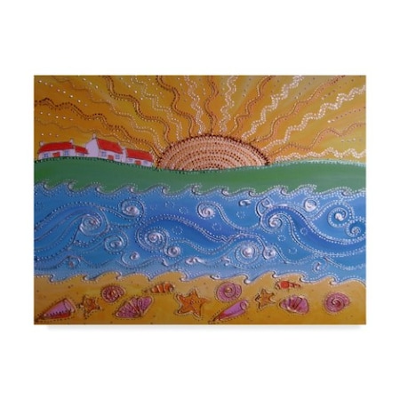 Trademark Fine Art Angie Livingstone 'Ocean Bejeweled' Canvas Art, 14x19 ALI38031-C1419GG